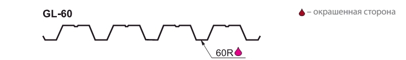 Профнастил (профлист) GL-60R